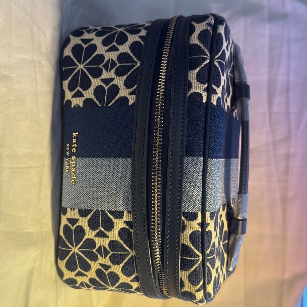 Kate Spade Flower Jacquard Cosmetics Travel Bag